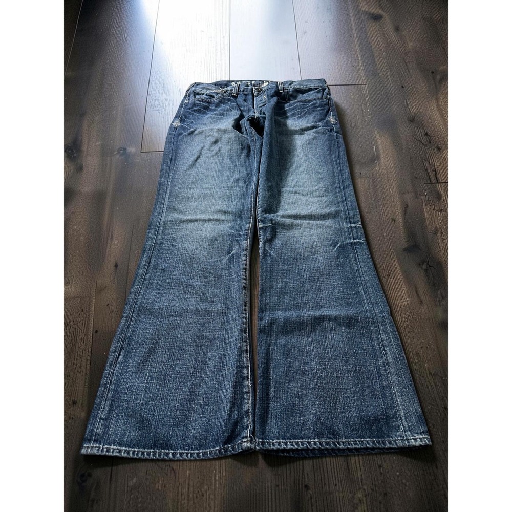 GUESS Falcon Jeans Mens 36x32 Blue Bootcut Flare Denim Y2K Grunge Skater
